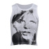 abstract human head printing sleeveless vest NSXE62350
