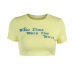fun letter printing pullover T-shirt NSXE62357