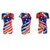 Conjunto de camiseta y pantalón corto con bandera del día nacional del día de la independencia NSFZ62384
