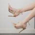 chain strap high-heeled toe sandals NSCA62400