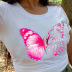 new butterfly print short-sleeved t-shirt NSAIT62577