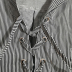 Vestido corto casual anti-sai con lazo a rayas estampado de verano NSSUO62562