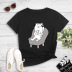 Summer new cartoon cat print T-shirt NSYIC62469