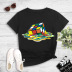 colorful melted Rubik s cube printing T-shirt NSYIC62470