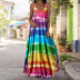 Summer Fashion Sleeveless Printed Backless Long Dress NSSUO62554