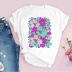 Pattern Flowers Fashion Casual Cute Retro T-shirt NSAIT62499