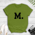 new short-sleeved simple large size letter printing T-shirt NSYIC62476