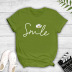 Summer new short-sleeved smile small daisy print T-shirt NSYIC62480