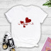 short-sleeved summer new romantic love printing T-shirt NSYIC62484