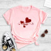 Camiseta de manga corta con estampado de amor romántico de verano nuevo NSYIC62484