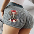 Summer new fashion high-waist printed lace-up stretch hip hot pants NSJIN62630