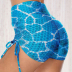 summer fashion print high-waist lace-up stretch hip hot pants NSJIN62625