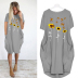 Summer Fashion Short Sleeve Round Neck Printed Thin Dress NSJIN62620