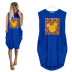 Summer Fashion Sleeveless Round Neck Printed Casual Dress NSJIN62613