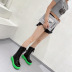 knee lace-up knight boots patent leather platform high boots NSCA62658