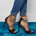 open toe stiletto high heels rhinestone shoes NSCA62660