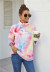 rainbow color plush jacket gradient color plush sweater  NSBTY62690