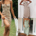 new summer hot style sexy floral sling split lace dress NSHHF62714