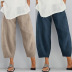 new style solid color plus size simple loose casual nine-point pants NSHHF62721