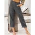 new style solid color cotton and linen fashion loose high waist casual trousers NSHHF62726