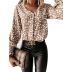 fall winter long-sleeved V-neck hot style cuffs polka dot shirt NSHHF62729