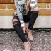fashion leopard-print outer wear spring and autumn high-waist pants NSHHF62735