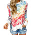 autumn and winter tie-dye printing gradient round neck long-sleeved t-shirt NSHHF62745