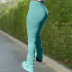 spring and summer solid color fold slit micro sweatpants NSHHF62749