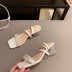 summer thick heel pearl Roman sandals NSHU62760