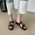 fashion cross straps plain color slide sandals NSHU62768