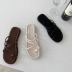 fashion plain color cross straps slide sandals NSHU62775