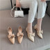 new one-step fashion hollow bow pointed toe shoes NSHU62788