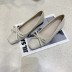 autumn new bowknot square-toe shoes NSHU62816