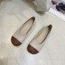 new round head color matching thick heel shoes NSHU62822