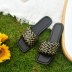 metal net decor simple flat sandals  NSYUS63075