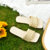 metal net decor simple flat sandals  NSYUS63075