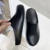 retro leather plain color slipper NSHU62847