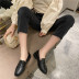 solid color leather flats  NSHU62861