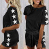 five-star print short-sleeved round neck pajama set NSZH62878