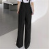 high waist drape side slit loose loose sling pants NSAC62907
