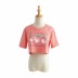 Retro Peach Print Short T-Shirt NSAC62912