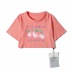 Retro Peach Print Short T-Shirt NSAC62912