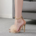 plush pointed toe metal chain stiletto sandals NSCA62926