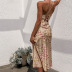 slim Sling V-Neck Irregular Dress NSYIS63054