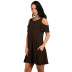 Holiday Loose Strapless Short-Sleeved Pocket Dresses NSYKD62966