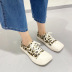 canvas new square toe street style flat low-cut student casual shoes NSCA63046