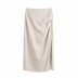 wholesale summer linen pleated skirt NSAM63112