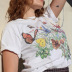 summer new loose casual butterfly print short top NSLQ63167