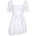 Summer new style square-necked chest-shaped pleated dress NSLQ63168