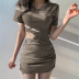 fashion new asymmetric sexy waist pleated hip skirt NSLQ63171
